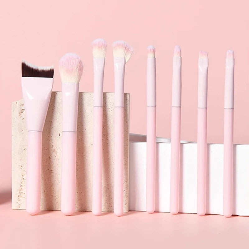 1/8Pcs Makeup Brushes Set Eye Shadow Foundation Cosmetic Brush Eyeshadow Blush Beauty Soft Hair Make Up Tools With/Without Bag